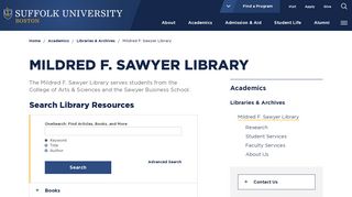 Mildred F. Sawyer Library - Suffolk University