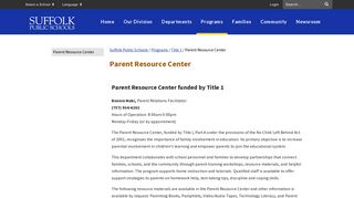 Parent Resource Center - Suffolk Public Schools