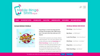 Sugar Bingo Mobile | Get £20 Bonus Cash + 7 FREE Spins!