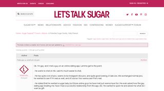 A Potential Sugar Daddy, Help Please! - Lets Talk Sugar
