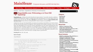 Sugardaddie.com: Welcoming a 10-Year-Old Spamtrap » MainSleaze