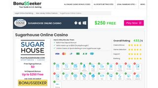 Sugarhouse Online Casino - Get $250 FREE - NJ Online Casino