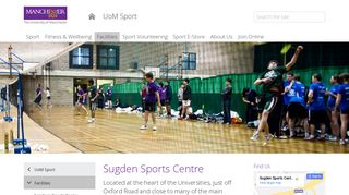 Sugden Sports Centre (The University of Manchester) - UoM Sport
