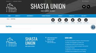 Shasta Union High School District - Staff Only