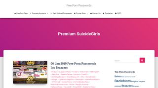 SuicideGirls - Free Porn Passwords