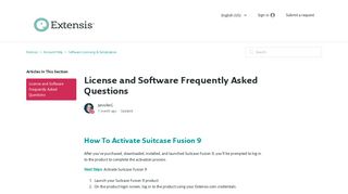 License and Software Frequently Asked Questions – Extensis