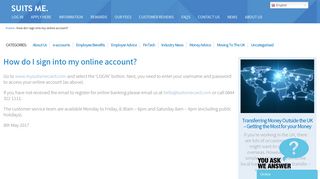 How do I sign into my online account? | Suits Me, the hassle-free ...