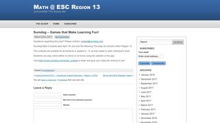 Sumdog – Games that Make Learning Fun! | Math @ ESC Region 13