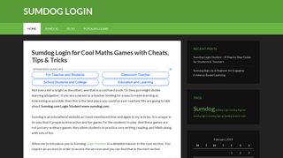 Sumdog Login for Cool Maths Games with Cheats, Tips & Tricks