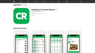 Ratings by Consumer Reports on the App Store - iTunes - Apple