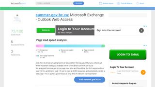 Access summer.gov.bc.ca. Microsoft Exchange - Outlook Web Access