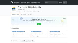 Province of British Columbia · GitHub