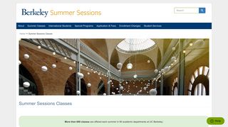 Summer Sessions Classes | Berkeley Summer Sessions