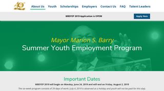 Mayor Marion S. Barry Summer Youth Employment Program