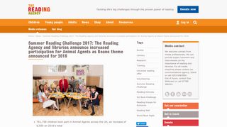 Summer Reading Challenge 2017: The Reading Agency and libraries ...