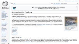 Summer Reading Challenge - Wikipedia