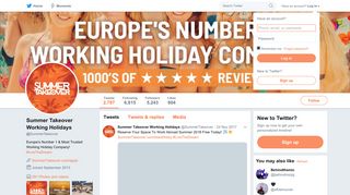 Summer Takeover Working Holidays (@SummerTakeover) | Twitter