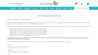 Wi-Fi Monitor Notice - Summer Infant - Baby Products