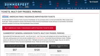 Ticket Information | Summerfest, The World's Largest Music Festival