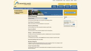 Summerland & District Credit Union - Online Banking