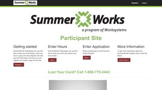 SummerWorks Participant Site: Home Page