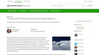The Summit Personalized Learning Platform | Common Sense ...