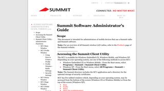 Summit Software Administrator's Guide
