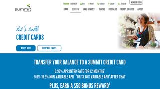Credit Cards | Compare Cards & Interest Rates | Summit Credit Union