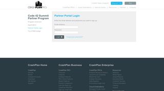 Partner Portal Login - Code 42 Summit Partner Program - CrashPlan ...