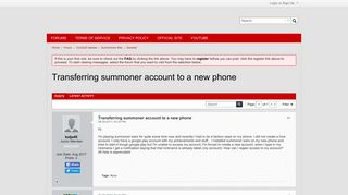Transferring summoner account to a new phone - Com2us Forums