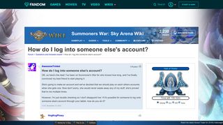 How do I log into someone else's account? | Summoners War Sky ...
