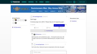 Can't login | Discussions | Summoners War Sky Arena Wiki | FANDOM ...