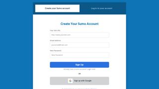 Register for Sumo: Free Tools to Grow Your Website