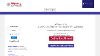 SCLH - Sun City Lincoln Hills: Member Login