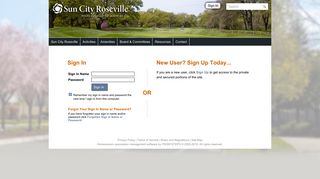 Sign In - Sun City Roseville Community Association, Inc.
