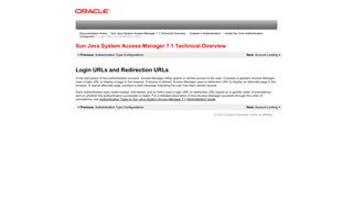 Login URLs and Redirection URLs (Sun Java System Access ...