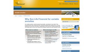 Sun Life Financial - Variable annuities