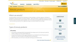 Annuity Products | Sun Life Financial