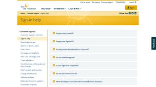 Sign-in help | Sun Life Financial