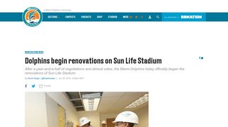 Dolphins begin renovations on Sun Life Stadium - The Phinsider