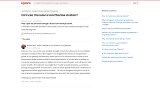 How to become a Sun Pharma stockist - Quora