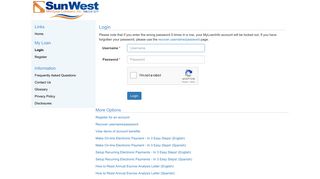Sun West Mortgage Company: Login