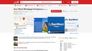 Sun West Mortgage Company - 33 Reviews - Mortgage Lenders ...