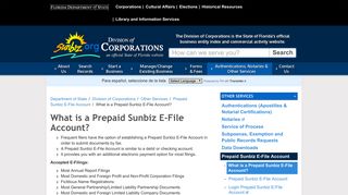 What is a Prepaid Sunbiz E-File Account? - Division of Corporations ...