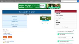 Suncoast Credit Union - Tampa, FL - Credit Unions Online