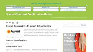 Sunnet (Suncoast Credit Union) Online | Online Banking Information ...