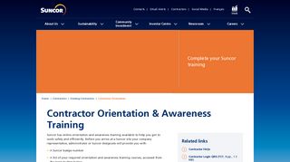 Contractor Orientation – Suncor