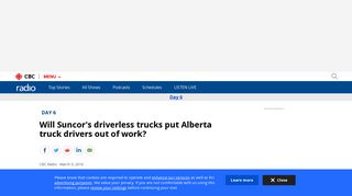 Will Suncor's driverless trucks put Alberta truck drivers out of work ...