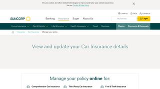 Manage Your Car Insurance Online | Suncorp