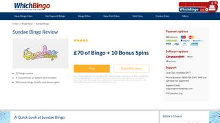Sundae Bingo Review! 90-ball, 75-ball bingo and 300+ Slots